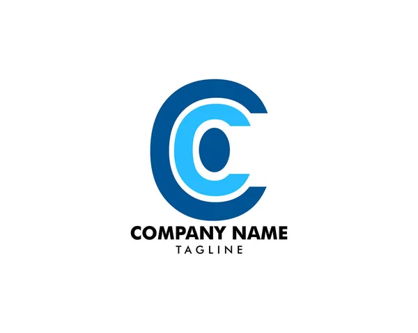 Letra inicial CC Logo Template Design — Vector de stock