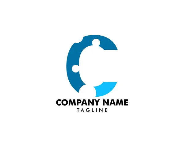 Letra inicial C Logo Template Design — Vector de stock
