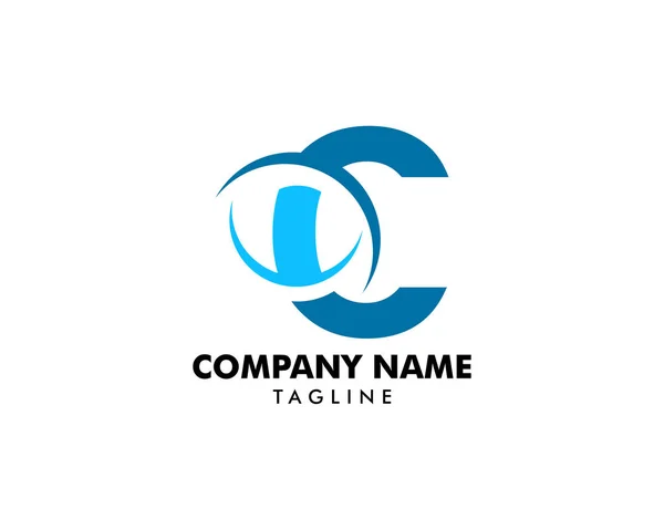 Letra inicial C Logo Template Design — Vector de stock