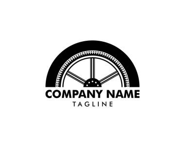 Otomotiv Lastik Mağazası Logo Tasarım İlham Vektörü