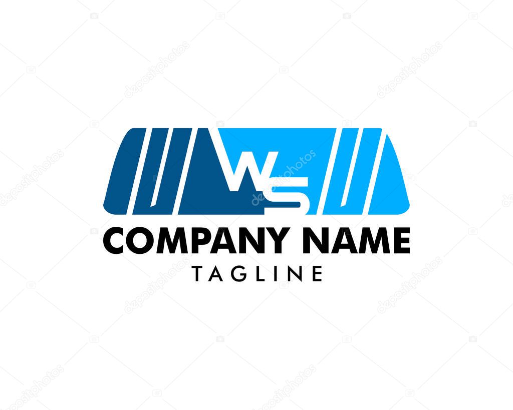 Initial Letter WS Windshield Wiper Car Logo Icon Design