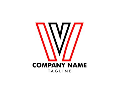 İlk Harf V Logo Şablonu Tasarımı