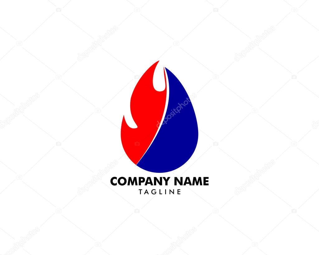Heating and Air Conditioning Logo Template Design