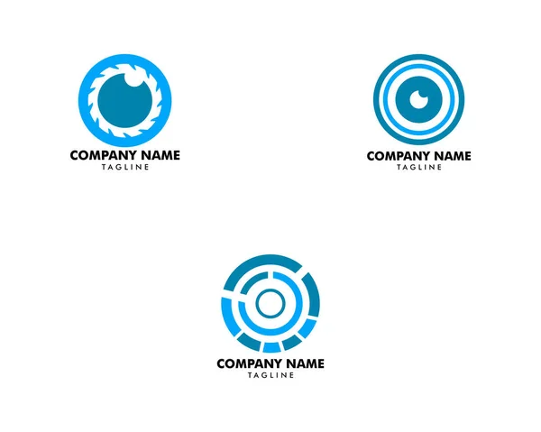 Camera Eye Logo Design Sablonkészlet — Stock Vector