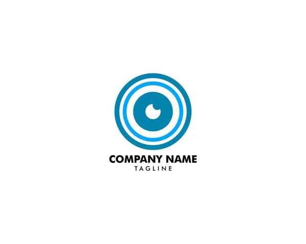 Camera Eye Logo Design Template — Stock Vector
