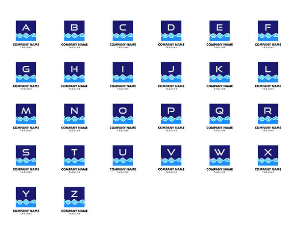 Набор инициалов с элементом ДНК генома
