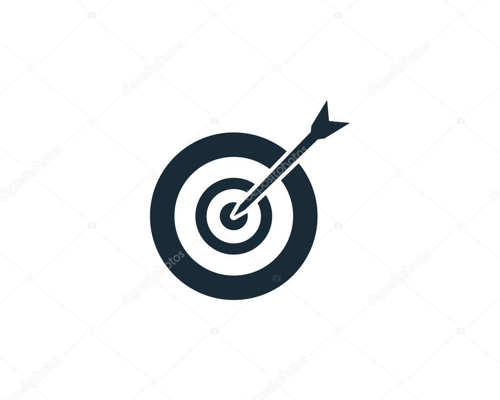 Target Icon Vector Logo Template Illustration Design