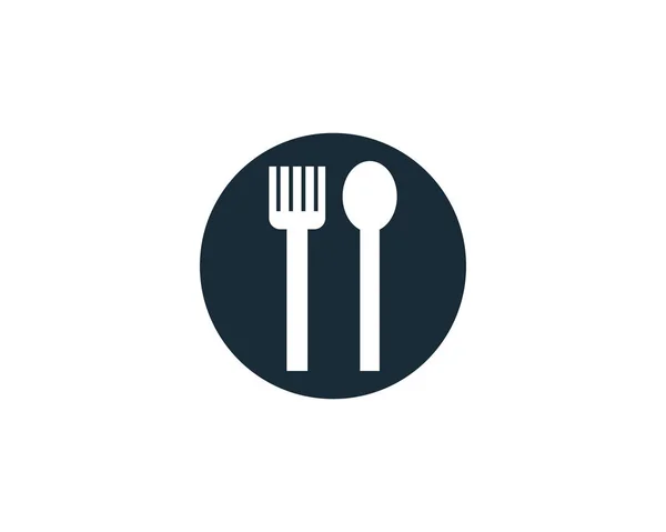 Restaurante Icono Vector Logo Plantilla Ilustración Diseño — Vector de stock