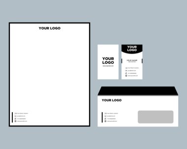 Kırtasiye şablonu tasarımı, kurumsal kimlik işi seti