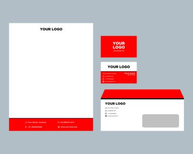 Kırtasiye şablonu tasarımı, kurumsal kimlik işi seti