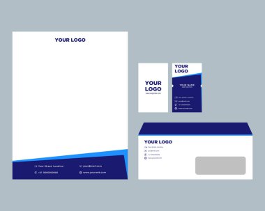 Kırtasiye şablonu tasarımı, kurumsal kimlik işi seti