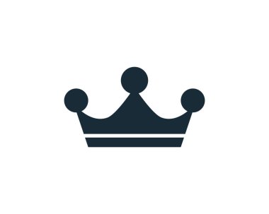 Crown Simge Vektör Logo Şablonu Çizim Tasarımı