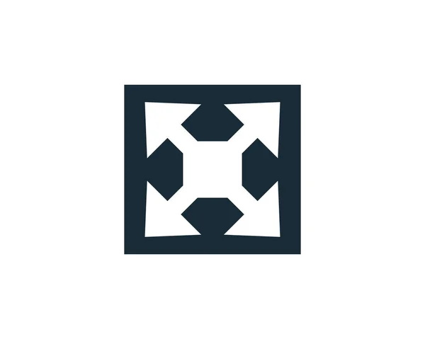 Cztery Strzałki Ikona Wektor Logo Szablon Projekt Ilustracji — Wektor stockowy