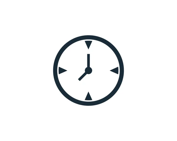 Дизайн Векторного Логотипа Часов Иконкой — стоковый вектор