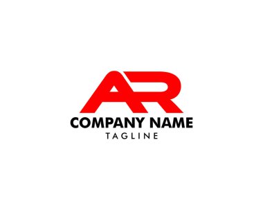 İlk Harf AR Logo Şablonu Tasarımı