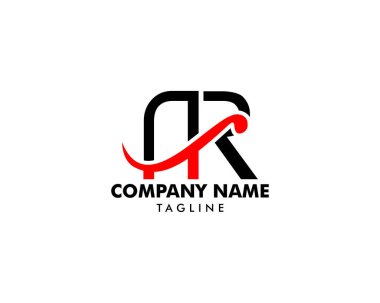 İlk Harf AR Logo Şablonu Tasarımı