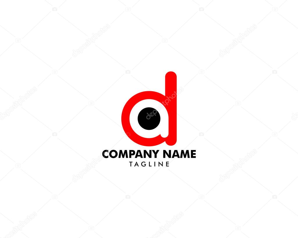 Initial Letter AD Logo Template Design