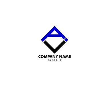 İlk harf Aj Logo tasarım şablonu