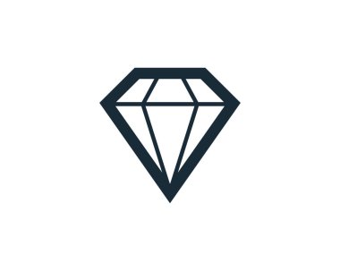 Diamond Stone Simge Vektör Logo Şablonu Çizim Tasarımı