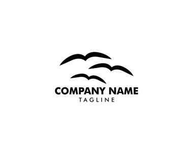 Soyut Kuş Logosu Tasarım Vektörü Şablonu