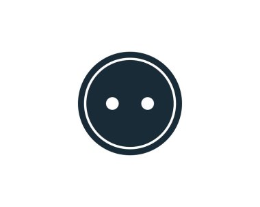 Düğme, Simge Vektörü Logo Şablonu Çizim Tasarımı