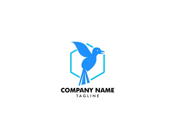 Абстрактний Дизайн Логотипу Птаха Векторний Шаблон — стоковий вектор