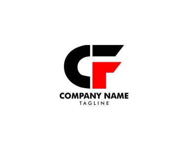 İlk harf Cf Logo tasarım şablonu