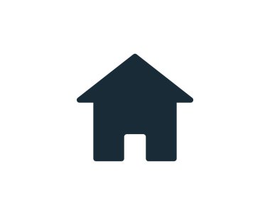 Ev Düğmesi Simgesi Vektör Logo Şablonu Çizim Tasarımı