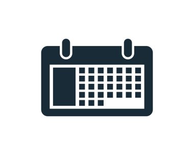 Takvim Simgesi Vektör Logo Çizim Tasarımı