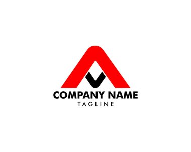 İlk Harf AV Logo Şablonu Tasarımı