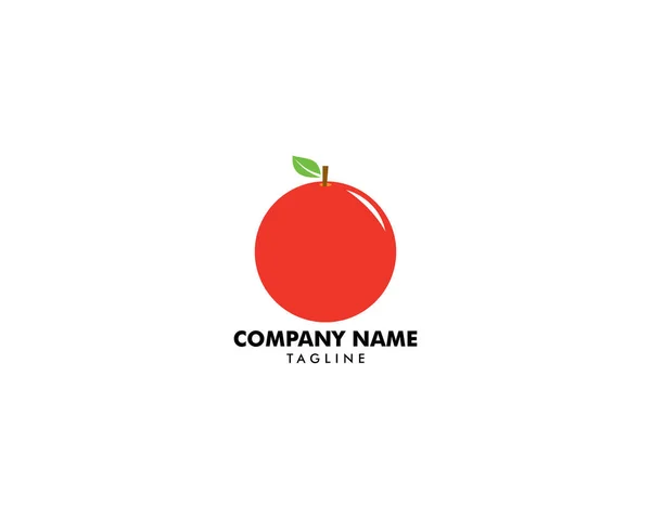 Orange Fruit Logo Design Vector Icon Illustration Design — Stock Vector
