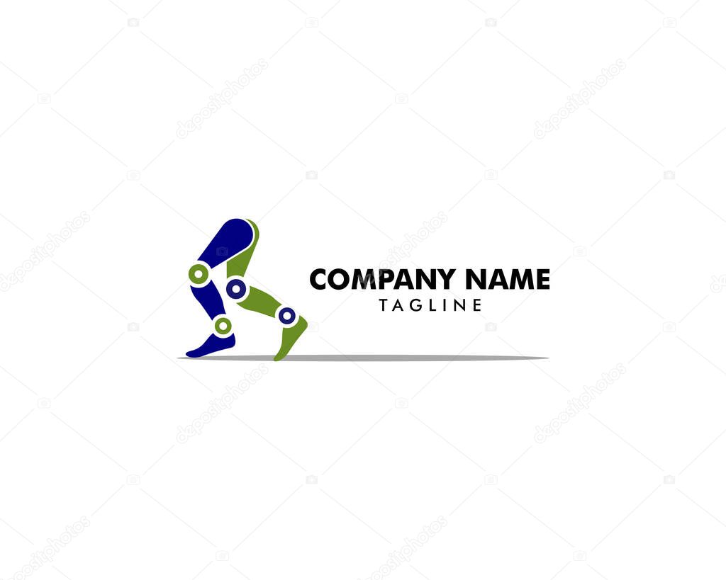 Prosthetic Leg Logo Template Design