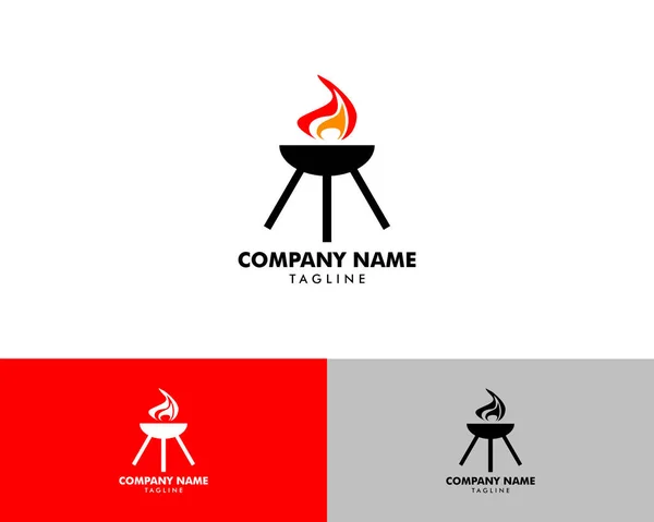 Izgara Logo Tasarım Vektör Şablonu — Stok Vektör