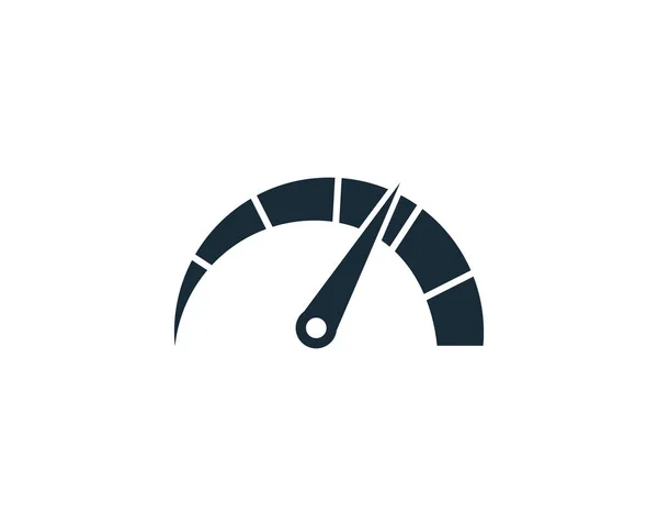 Snelheidsmeter Icon Vector Logo Sjabloon Illustratie Ontwerp — Stockvector
