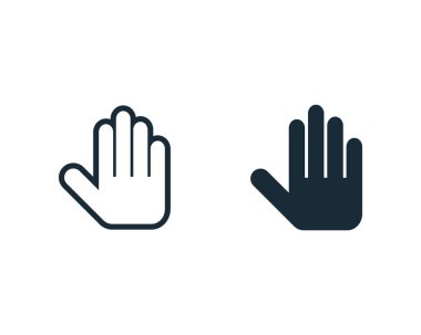 El Simgesi Vektör Logosu Çizim Tasarımı