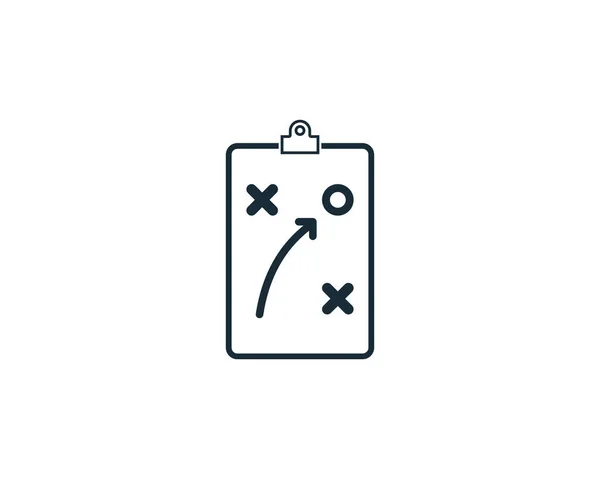 Planejamento Estratégia Clipboard Ícone Vector Logo Template Ilustração Design —  Vetores de Stock