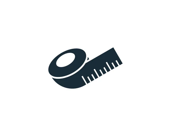 Misura Icona Vettoriale Logo Modello Illustrazione Design — Vettoriale Stock