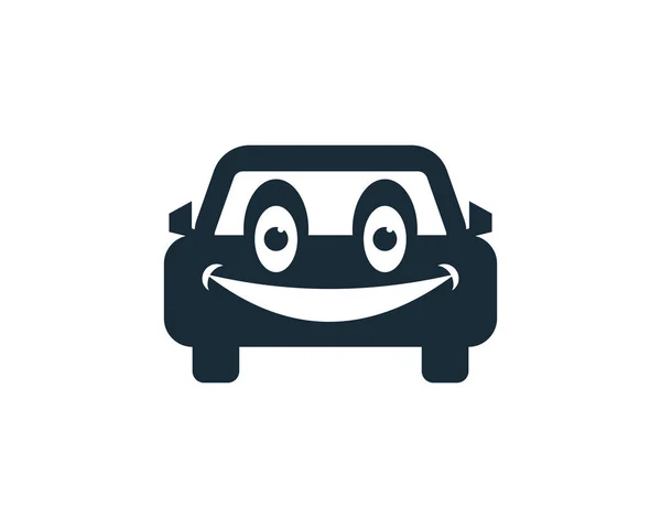 Uśmiech Samochód Transport Ikona Wektor Logo Szablon Projekt Ilustracji — Wektor stockowy