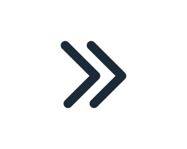 İleri Ok - UI Simge Vektör Logo Şablonu Çizim Tasarımı