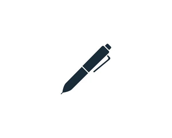 Ikona Długopisu Wektor Logo Szablon Projekt Ilustracji — Wektor stockowy