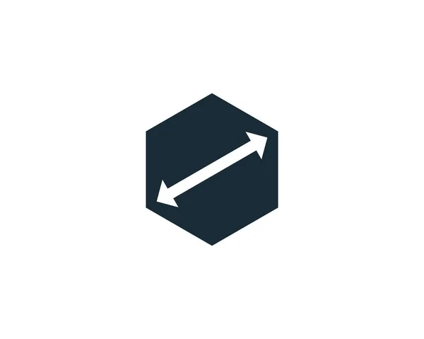 Arrow Hexagon Icon Vector Logo Template Illustration Design — 스톡 벡터