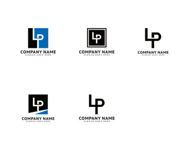 Başlangıç Harfi LP Logo Şablon Tasarımı