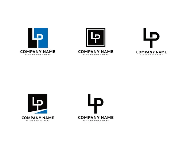 Conjunto Letra Inicial Logo Template Design —  Vetores de Stock