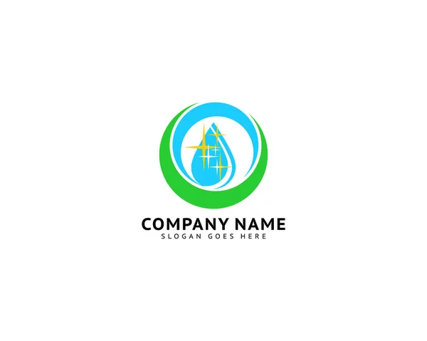 Serviço Limpeza Business Logo Design — Vetor de Stock