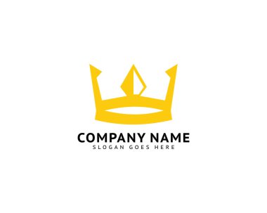 Crown Logo Şablonu vektör çizimi