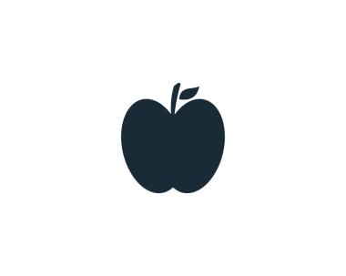 Apple Meyve Simgesi Vektör Logo Şablonu Çizim Tasarımı
