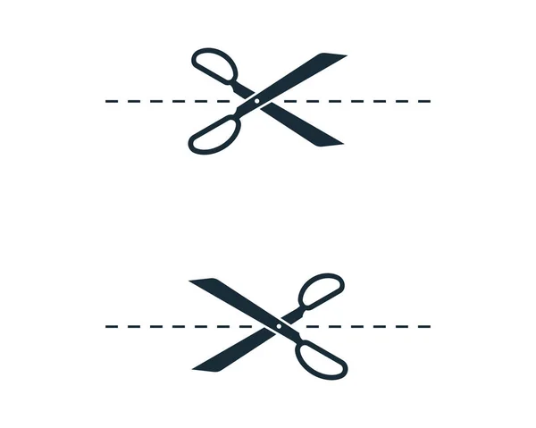 Schere Schneiden Icon Vector Logo Vorlage Illustration Design — Stockvektor