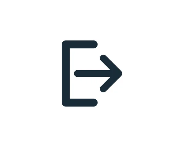 Uitloggen Icon Vector Logo Sjabloon Illustratie Ontwerp — Stockvector