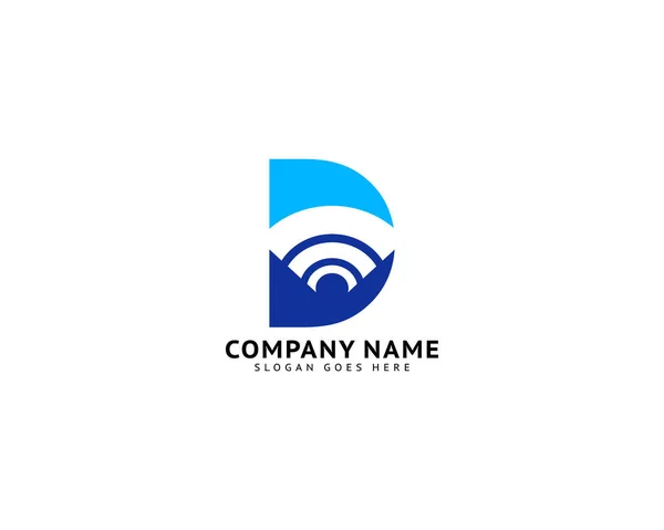 Carta Inicial Signal Logo Design Elemento Modelo — Vetor de Stock