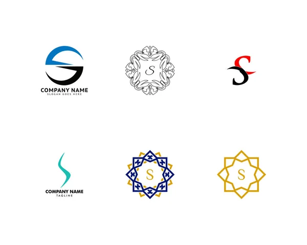 Zestaw Wstępnych Liter Projekt Szablonu Logo — Wektor stockowy